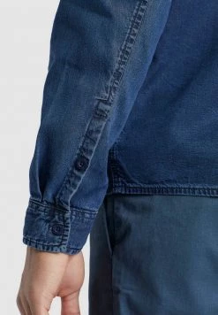 Khujo Homme POSTO Chemise Denim Blau -Khujo Soldes 003a464f8781478fa9b54b6d0990dc90