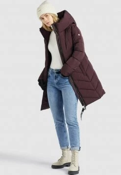 Khujo Femme SUVA Veste D'hiver Weinrot -Khujo Soldes 03d8dd2ff7654c3b943e0ca275a6dc7c
