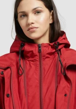 Khujo Femme FELINA Veste Imperméable Rot -Khujo Soldes 04c948082e2b4fdd8b34447d1f2e7648