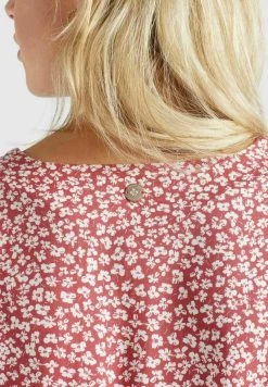 Khujo Femme RINALDA Blouse Rot Weiß Geblümt -Khujo Soldes 05a9c846ff1f4aa79545abac96337e8b