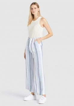 Khujo Femme MAHSALA Pantalon Classique Blue -Khujo Soldes 0d869e1b255f445d928737d4af289800