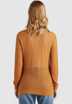 Khujo ASYA Gilet Ochra Gold Femme -Khujo Soldes 0fa4fe5b02f7465ba54eaeb8411257e6