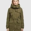 Khujo ELST Parka Dunkeloliv Femme -Khujo Soldes 10da1b0cac274efd9cdcfdc27ffb6b36