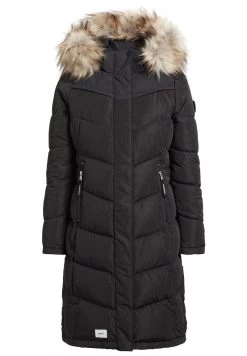 Khujo Femme LUBECK LONG Veste D'hiver Schwarz -Khujo Soldes 1107a47cdaa7420ba21d213e63e73840