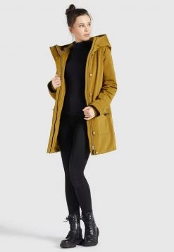 Khujo NOVA Veste D'hiver Curry Femme -Khujo Soldes 12031b7b8d544152a505611a05576382