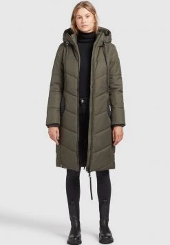 Khujo ARIBAY Veste D'hiver Dunkeloliv Femme -Khujo Soldes 142f87b41249426b97b21c48665f137b