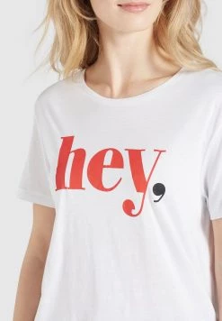Khujo Femme BANANI HEY T Shirt Imprimé Weiß -Khujo Soldes 150ea65f77444b11aff90c09a9edf7f7