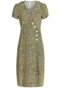 Khujo Femme PORGY Robe De Jour Schwarz Gelb Geblümt -Khujo Soldes 15731e6a43c14058bc99a0d0316c9cff