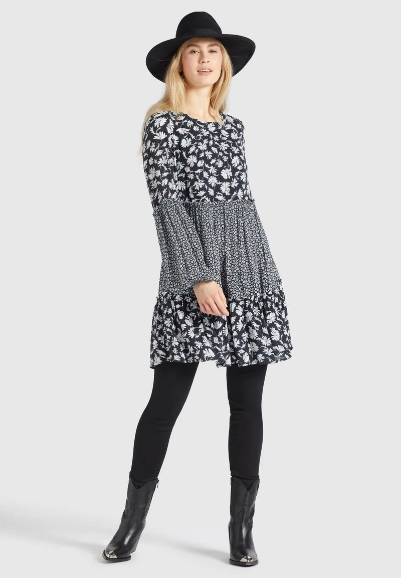 Khujo Femme GRANATA Robe De Jour Schwarz Weiß 9 Khujo Femme GRANATA Robe De Jour Schwarz Weiß – Image 7