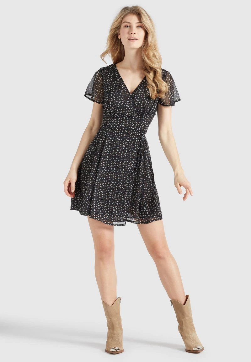 Khujo VARVARA Robe De Jour Black/blue Femme 4 Khujo VARVARA Robe De Jour Black/blue Femme – Image 2