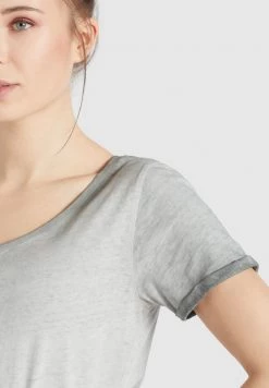 Khujo Femme BARU T Shirt Basique Grau -Khujo Soldes 1906f142b5214d0f975a5c98612756af