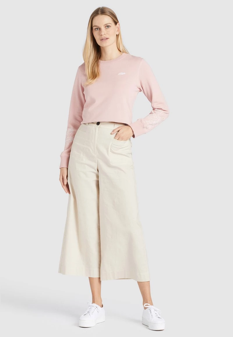 Khujo Femme ANAKONI LEAVES EMBRO Sweatshirt Rosa 6 Khujo Femme ANAKONI LEAVES EMBRO Sweatshirt Rosa – Image 4
