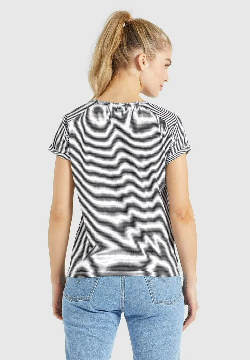 Khujo Femme BABSI T Shirt Imprimé Schwarz Weiß Gestreift 5 Khujo Femme BABSI T Shirt Imprimé Schwarz Weiß Gestreift – Image 3