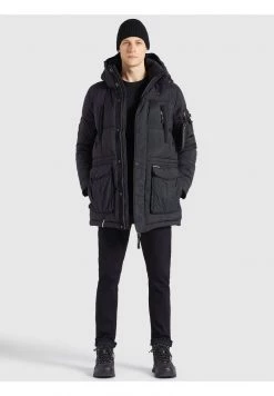 Khujo Homme ROSS Veste D'hiver Schwarz