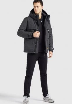 Khujo Homme BOYNTON Veste D'hiver Dunkelgrau -Khujo Soldes 25648daad1334d418bd2589f10cd0e67