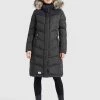 Khujo LUBECK LONG Veste D'hiver Dunkelgrau Femme -Khujo Soldes 25eddfe4fb244c9ea19e41e8e215bb48