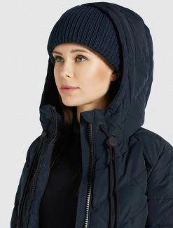 Khujo EIJA2 Veste D'hiver Dunkelblau Femme -Khujo Soldes 2752265e14254ab8a29e85a74f2d2615