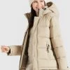 Khujo Femme GERDA MATT Veste D'hiver Beige -Khujo Soldes 2ddfa9d097f74a5f906f3b4f1f3965c6