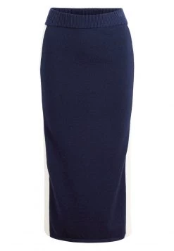 Khujo ROCK PRATA Jupe Crayon Blue/white Femme -Khujo Soldes 2ece1797142e45bf82b7a4693a5782f6