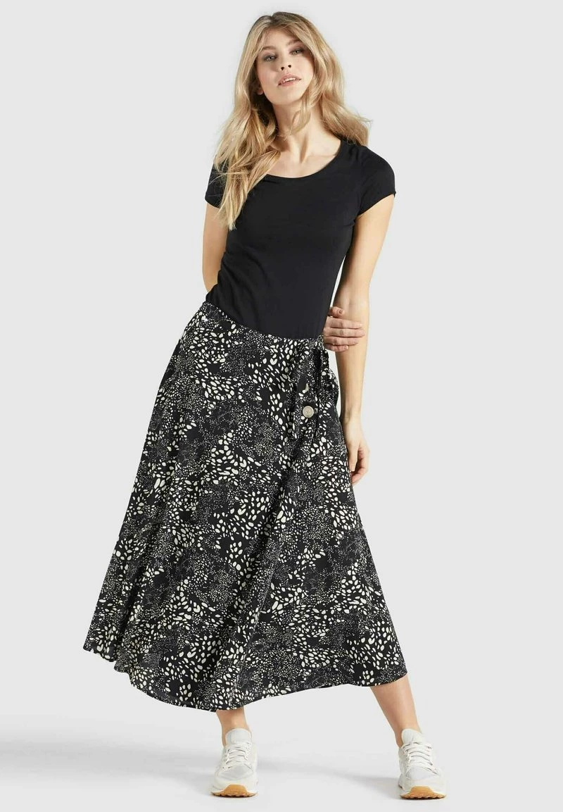 Khujo Femme HEPKE Jupe Trapèze Schwarz Weiß Gemustert 7 Khujo Femme HEPKE Jupe Trapèze Schwarz Weiß Gemustert – Image 5