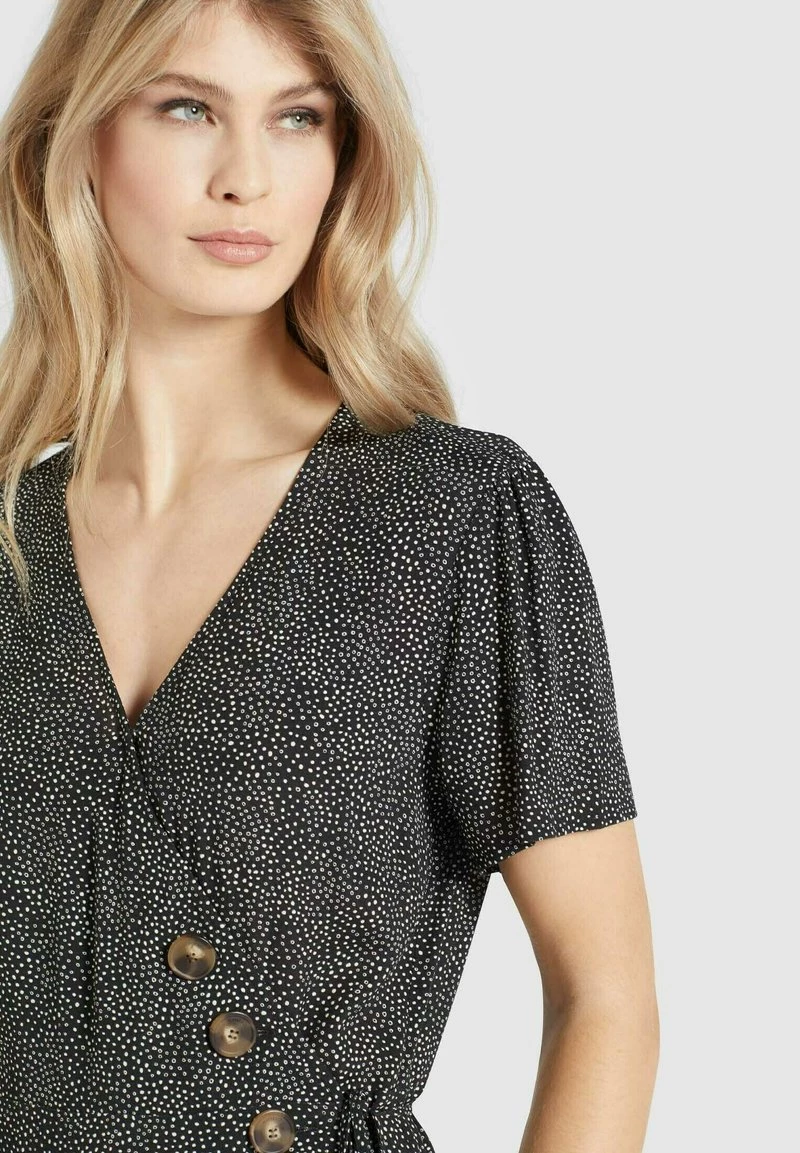 Khujo PORGY Robe De Jour Schwarz Weiß Gepunktet Femme 7 Khujo PORGY Robe De Jour Schwarz Weiß Gepunktet Femme – Image 5