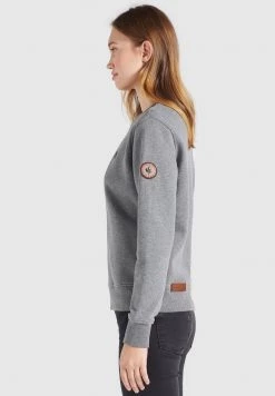 Khujo Femme LISEL Sweatshirt Grau Meliert -Khujo Soldes 321705b8115e4dc1b821d2b554dd6b64