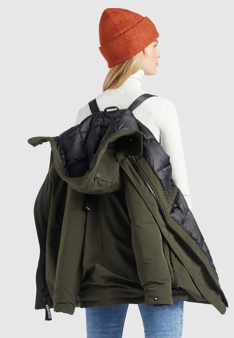 Khujo Femme KANDA Veste D'hiver Dunkeloliv 8 Khujo Femme KANDA Veste D'hiver Dunkeloliv – Image 6