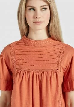 Khujo Femme TINCA Blouse Terrakotta -Khujo Soldes 34a37431aab0447490c0bd4ce01d637f