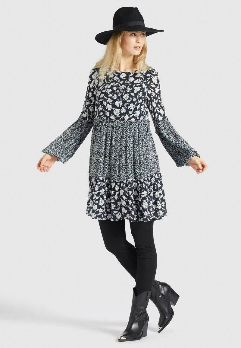 Khujo Femme GRANATA Robe De Jour Schwarz Weiß 8 Khujo Femme GRANATA Robe De Jour Schwarz Weiß – Image 6