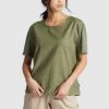 Khujo ALONNA T Shirt Imprimé Olive Femme -Khujo Soldes 382a4968bf774fe9b18958dcd059d534