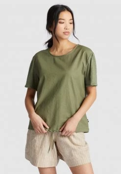 Khujo ALONNA T Shirt Imprimé Olive Femme