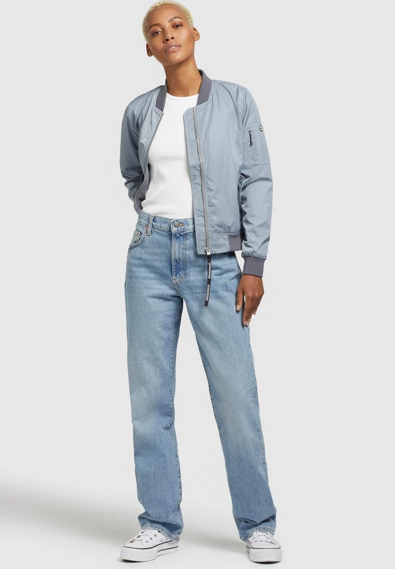 Khujo STENCE Blouson Bomber Blaugrau Hell Femme 4 Khujo STENCE Blouson Bomber Blaugrau Hell Femme – Image 2