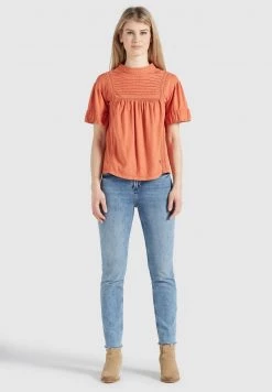 Khujo Femme TINCA Blouse Terrakotta -Khujo Soldes 3b2ed68172454f879ee134884b7713d7
