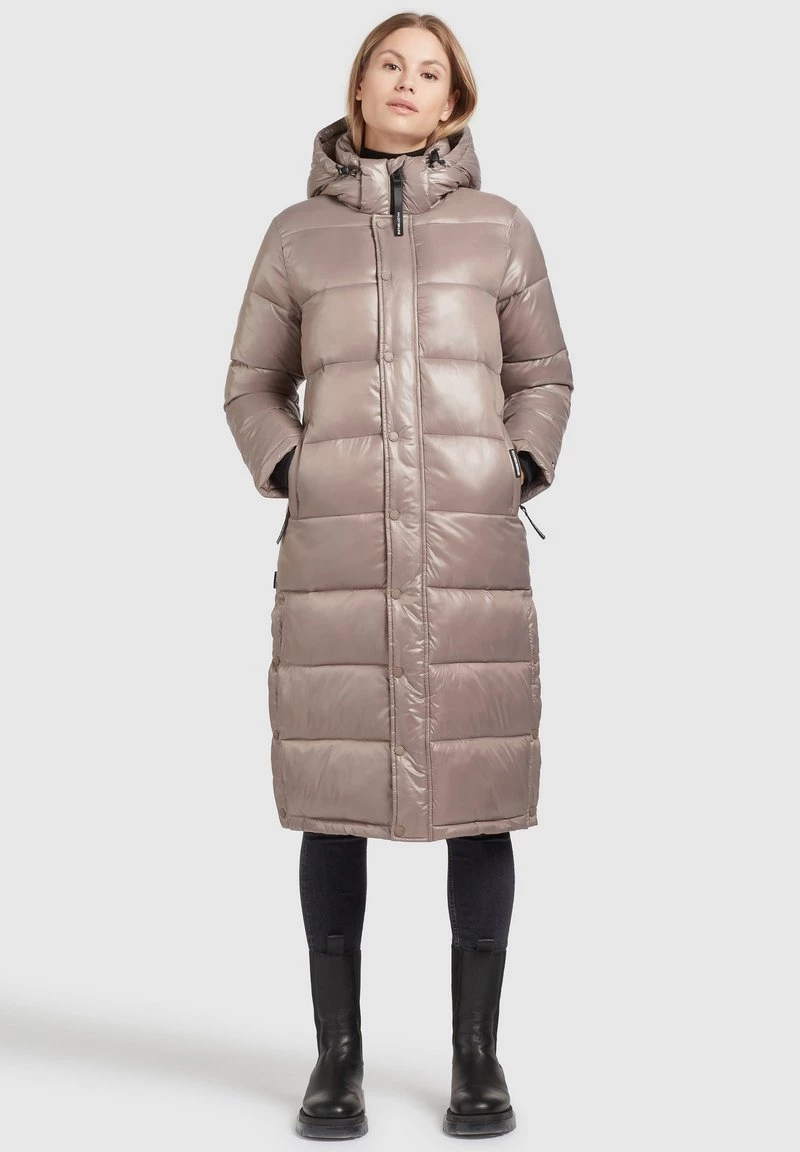 Khujo Femme CORINNA SHINY Veste D'hiver Taupe Glänzend 4 Khujo Femme CORINNA SHINY Veste D'hiver Taupe Glänzend – Image 2