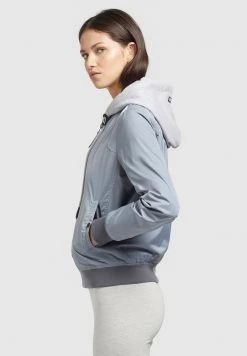 Khujo Femme PERSEE Veste Légère Grey -Khujo Soldes 3d7bb9c2116243d2b9c903a65162d47a
