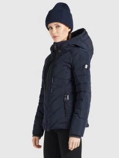 Khujo EIJA2 Veste D'hiver Dunkelblau Femme -Khujo Soldes 402e258593a443849b67be876e548a4e