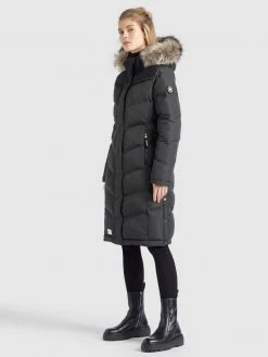 Khujo LUBECK LONG Veste D'hiver Dunkelgrau Femme -Khujo Soldes 40618edc30be4fdf9d1ef9d836441436