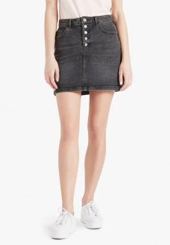 Khujo MAXIMA Jupe En Jean Schwarz Gewaschen Femme