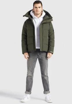 Khujo BARAT Veste D'hiver Dunkelgrün Homme -Khujo Soldes 43227e4fbdb84f4db7cf44b6c2cff8eb