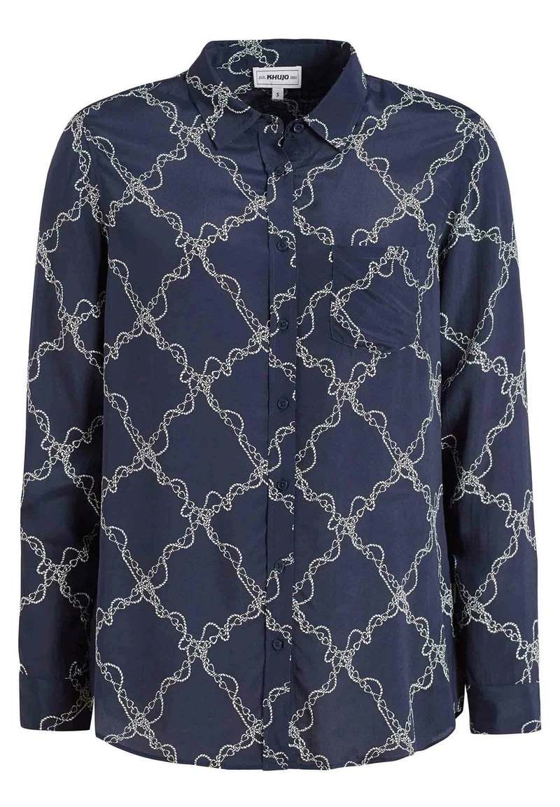 Khujo COLLINS Chemisier Dark Blue Femme 9 Khujo COLLINS Chemisier Dark Blue Femme – Image 7