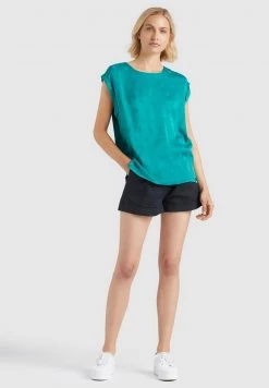 Khujo Blouse Blaugrün Femme -Khujo Soldes 4647a9d2226e42ba988ad30d9f54de49