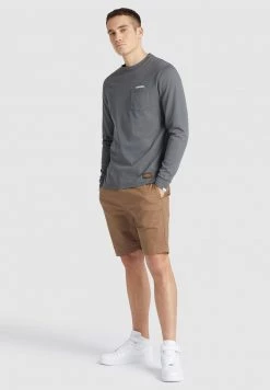 Khujo Homme LONGSLEEVE TARRAGON T Shirt à Manches Longues Washed Grey -Khujo Soldes 4a2d7dd16b054cf1821a937e3526a54c