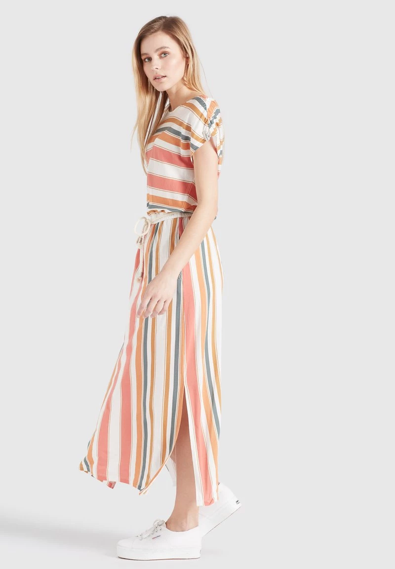 Khujo DOREEN Robe Longue Mehrfarbig Gestreift Femme 7 Khujo DOREEN Robe Longue Mehrfarbig Gestreift Femme – Image 5