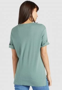 Khujo ALLMUT T Shirt Basique Mint Femme -Khujo Soldes 4af47f64050b45e29ca37eeb891b5d39