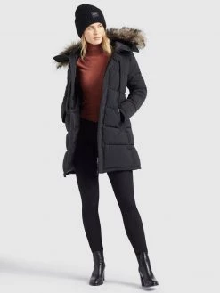 Khujo Femme MANTEL JARVANA Veste D'hiver Schwarz -Khujo Soldes 4bedb837b69c4b808737ec18bd35966f
