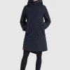 Khujo CHARLYN2 Veste D'hiver Dunkelblau Femme -Khujo Soldes 4cb8e1930ee14b01863b0252f0544512