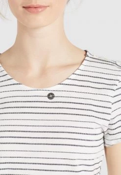 Khujo Femme RAFAELA T Shirt Imprimé Weiß Schwarz Gestreift -Khujo Soldes 4ee85677129547bb8b59b3833abca78e