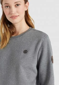 Khujo Femme LISEL Sweatshirt Grau Meliert -Khujo Soldes 4f1ad4ec9fcc4ac897f734e4eaad93bf
