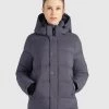 Khujo GERDA MATT Veste D'hiver Grau Femme -Khujo Soldes 5027010a4d1646e7a7c8a442fb0eae08