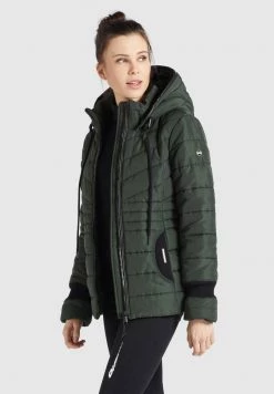Khujo CORZ2 LIGHT Veste D'hiver Dunkelgrün Femme -Khujo Soldes 5085a271e9a44b8c82a57d95310e6762